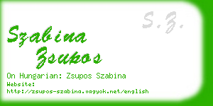 szabina zsupos business card